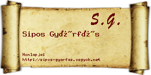 Sipos Gyárfás névjegykártya